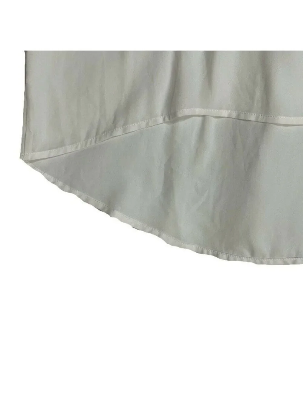 Pleione Womens White Sleeveless High-Low Blouse Small 100% Polyester Made In USA